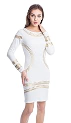 Long Sleeves Polyester/Spandex  Dress