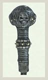 Skull Handle Steel Walking Stick Gentleman's Cane 35 