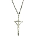 Pope John Paul II Commemorative Silver Crucifix Necklace
