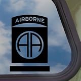 82nd Airborne US Army All American Black Decal Car Sticker 