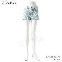 (ザラ)ZARA レディース ハート柄ショート パンツ(アウトレット特価)「5861-201」 ZARA ザラ アバクロ、H＆M、フォーエバー21などに並ぶ世界的人気ファストファッションの代表格のスペインブランド 36 ハート(400)