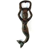 Antique Reproduction Iron Mermaid Bottle Opener Rust