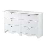 Nexera 310603 Dixie Six Drawer Double Dresser, White