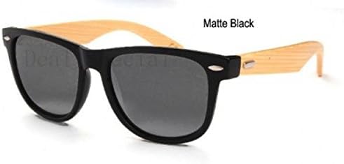 UV400 Protection Man Woman Handmade Bamboo Wood Leg Sunglasses Retro Vintage Wooden Sides