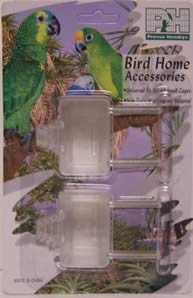 Prevue Pet Products Plastic Bird Cup with Perch Assorted Colors 2 per card