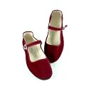Samt-Ballerina CHINA FLAT bordeaux