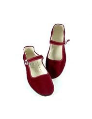 Samt-Ballerina CHINA FLAT bordeaux