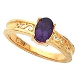 14K White or Yellow Gold Amethyst Ring -- OTHER GEMS AVAILABLE