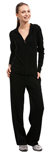 Women's Lounge Pants - 100% Cashmere - by Citizen Cashmere (Black)