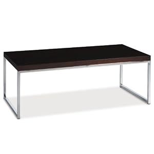 Wallstreet Coffee Table, Chrome and Espresso