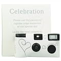 10 WHITE AND SILVER WEDDING PARTY DISPOSABLE CAMERAS