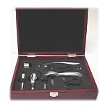 Pines Holdings KF-188A-3/6 CONNOISSEUR CORKSCREW WOOD BOX COLLECTION SET