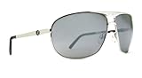IMAGE OF VON ZIPPER SKITCH SILVER WITH GREY CHROME LENS SUNGLASSES SHADES