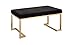 ACME Furniture 96595 Boice Bench, One Size, Black Fabric and Champagne