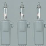 100 Mini Christmas Light Set on White Wire Clear Bulbs