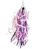 Bicycle Streamers White Pink Purple Pair