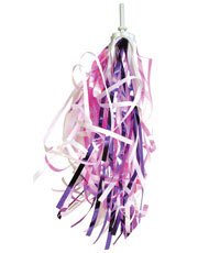 Bicycle Streamers White Pink Purple Pair