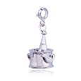 Platinum Plated Sterling Silver Champagne Bucket Charm