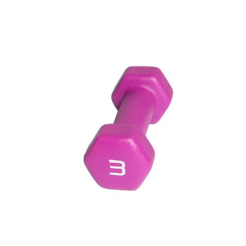 Cap Barbell Neoprene Dumbbell, 3-Pound, Magenta