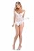 2 PC. Diamond cut Venetian lace chemise with chiffon trim, and matching G-string.