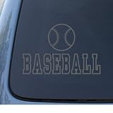BASEBALL - Car, Truck, Notebook, Vinyl Decal Sticker #1245 | Vinyl Color: Silver