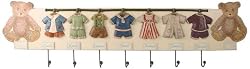 Days of the week French wording teddy bear and clothing huge hook and rack