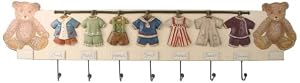 Days of the week French wording teddy bear and clothing huge hook and rack