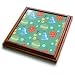 Retro Ornaments and Bells - 8x8 Trivet With 6x6 Ceramic Tile