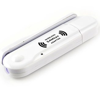 GWF-2E3T USB 802.11G 54M WIRELESS LAN Adapter With Detachable Antenna (RT2070 Chipset) For PC/Laptop/Notebook/Computer Hot-Spot Internet Connection - Pocket Size For Travel or Home Use/Grey White