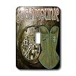 Dooni Designs Steampunk Designs - Steampunk Corset and Cogs Gears Background - Light Switch Covers - single toggle switch