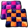 ORANGE/BLUE - MEDIUM - Mega Squeak Squeaker Mat Dog Toy