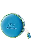 Small Leather Retractable Cloth Measuring Tape - Cotton Candy Blue/key Lime