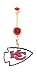 Kansas City Chiefs belly button ring