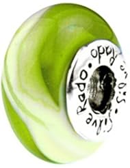SilveRado (tm) SC03 Murano Glass Apple Swirl Pandora Compatible Bead / Charm