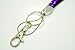 Purple Rhinestone Crystal Lanyard Id Badge Key Card Holder
