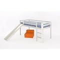 3ft (90cm) Mid Sleeper Bunk with Slide in White Finish