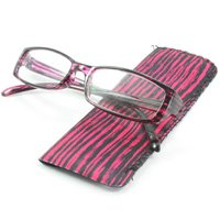 おしゃれ シニアグラス[老眼鏡] rp513 レッド 眼鏡ケース、メガネホルダー付のリーディンググラス◆+3.5