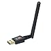 EEEKit 5GHz 433Mbps/2.4GHz 150Mbps Mini Wireless USB Dual Band WiFi Adapter Dongle w/Antenna Network Receiver Card for PC Desktop Laptop Computer