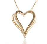 31rtJdLXpDL. SL160  14k Yellow Gold Romantic Open Heart Pendant