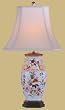Large Bedside Livingroom Bedroom - 30" Porcelain Pomegranate Vase Oriental Style Fine Table Lamp