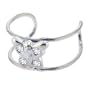 925 Sterling Silver Crystalline Jeweled BUTTERFLY Toe Ring