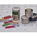 4 Mini Storage Cans (Stainless Steel) (A - 1.75"h x 2.5"dia.)