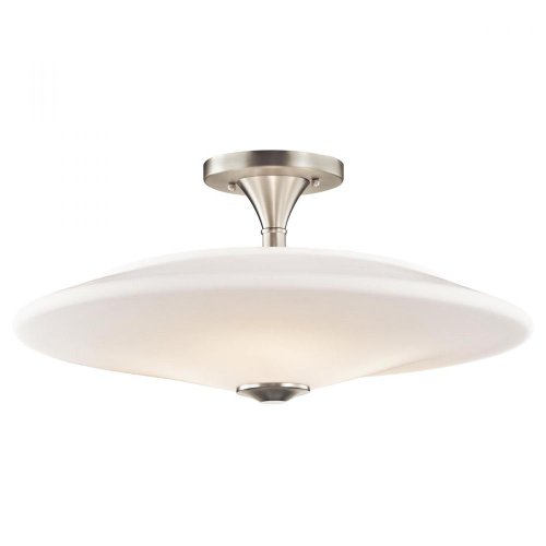Kichler Lighting 42080NI Transitional 4-Light Semi-Flush, Brushed Nickel Finish with Opal Etched Glass Shade On Sale