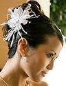 Felicity Bridal Comb: Large Silk Flowers with Sparkling Rhinestone Center and Accented with Genuine Swarovski Crystals