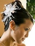 Felicity Bridal Comb: Large Silk Flowers with Sparkling Rhinestone Center and Accented with Genuine Swarovski Crystals