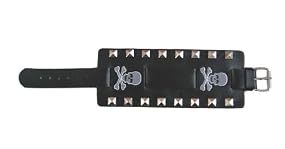 Beyond Black Wide Leather Cuff Wrist Watch Band