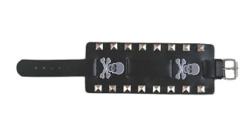 Beyond Black Wide Leather Cuff Wrist Watch Band