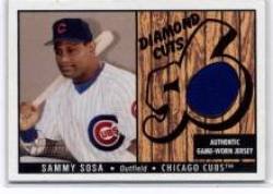 2003 Bowman Heritage Diamond Cuts Relics #'dC-SS2 Sammy Sosa - Chicago Cubs (Piece of Authentic Game Used Jersey) (Baseball Cards)