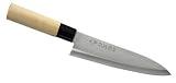 Japanisches Kochmesser Sushi Messer, Gyuto, rostfrei, beidseitig geschliffen, Holzgriff