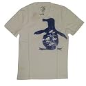 Original Penguin Mens Indigo Adventure Floral Print Tee-Sz:Small